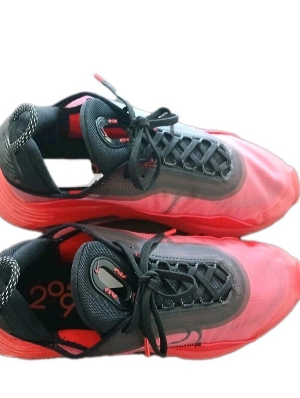 Nike Air Max 2090 Bred Red & Black Sneakers Men's Size:8 Basketball Shoes - Picture 5 of 11